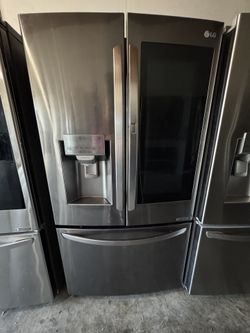 LG 3 Door Black Stainless Steel Refrigerator Instaview