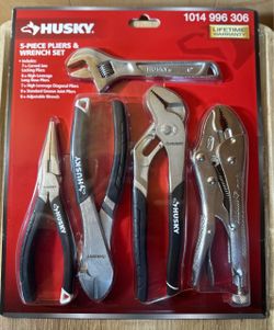 Husky 5-Piece Pliers & Wrench Set