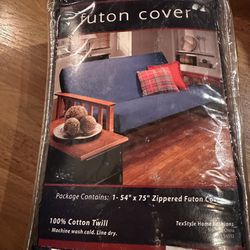 Futon Cover In Denim Blue new Make Best Offer! Thumbnail