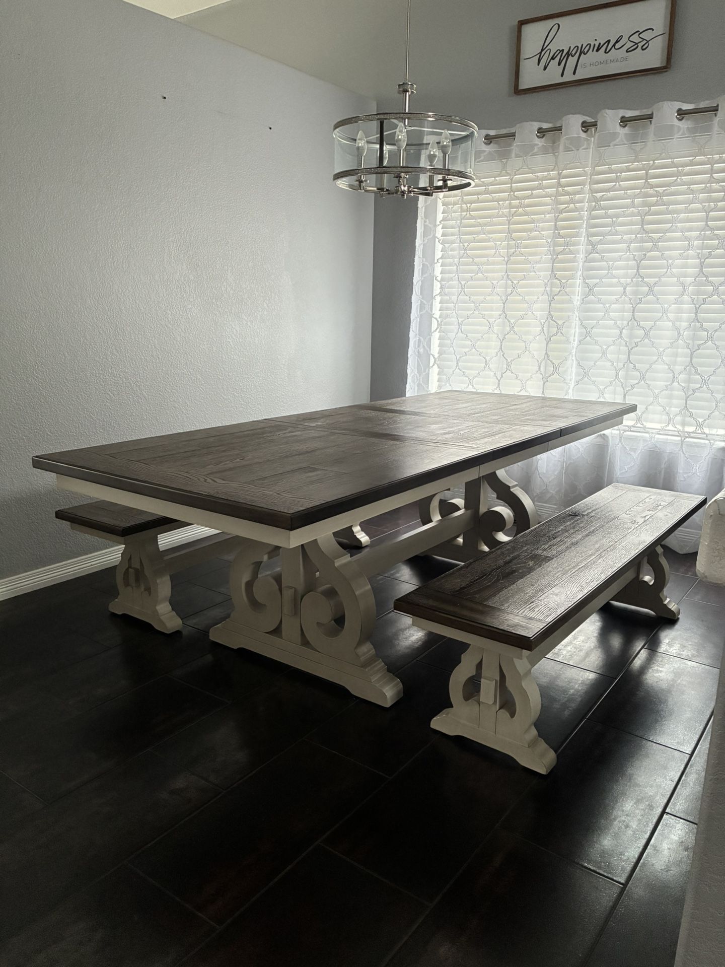 Dining Table And 2 Benches