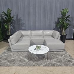 🛋️ Modular Leather Sectional w/ ottoman (Delivery Available!! )