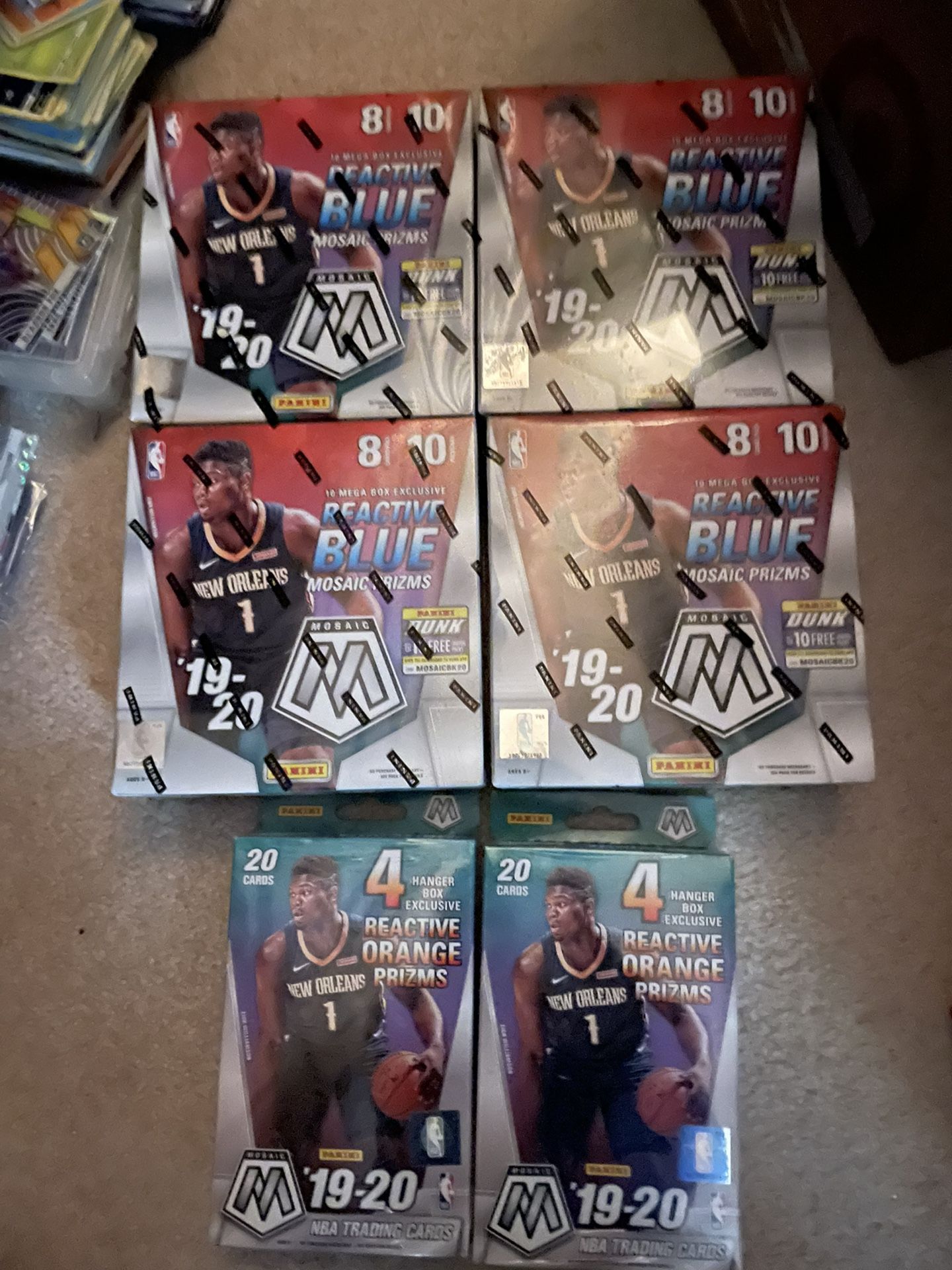 2019-2020 Mosaic Nba Basketball Cards Brand New Sealed 4 X Mega 2 X Hangers Look For Genesis Hot Rookie Class