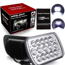 H6054 Led Headlights, KASLIGHT Pair 5x7 Led Headlight 7x6 Headlamp Hi/Low Sealed Beam 6054 H5054 Head Light for Jeep Cherokee Wrangler YJ XJ Chevy S10