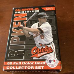 Cal Ripken Junior star trading card collection 80 color cards
