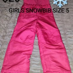 FIRM IN MERCED‼️🦋GIRLS SNOWBIB SIZE  5❄️