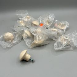 12 Brand New Ceramic Door Knobs.  Beige/Taupe Color.  All For $10.