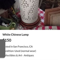 White Chinese Lamp