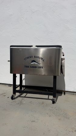 Tommy Bahama 100-Quart Stainless Steel Rolling Cooler