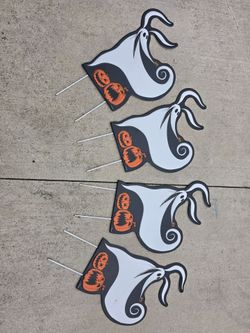 Halloween Metal Decoration Stake The Nightmare Before Christmas Zero $10 EACH
