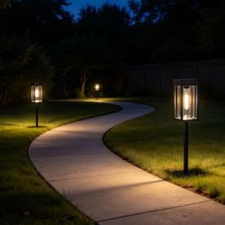 Lutec Solar LED Pathway Lights, 4-pack
