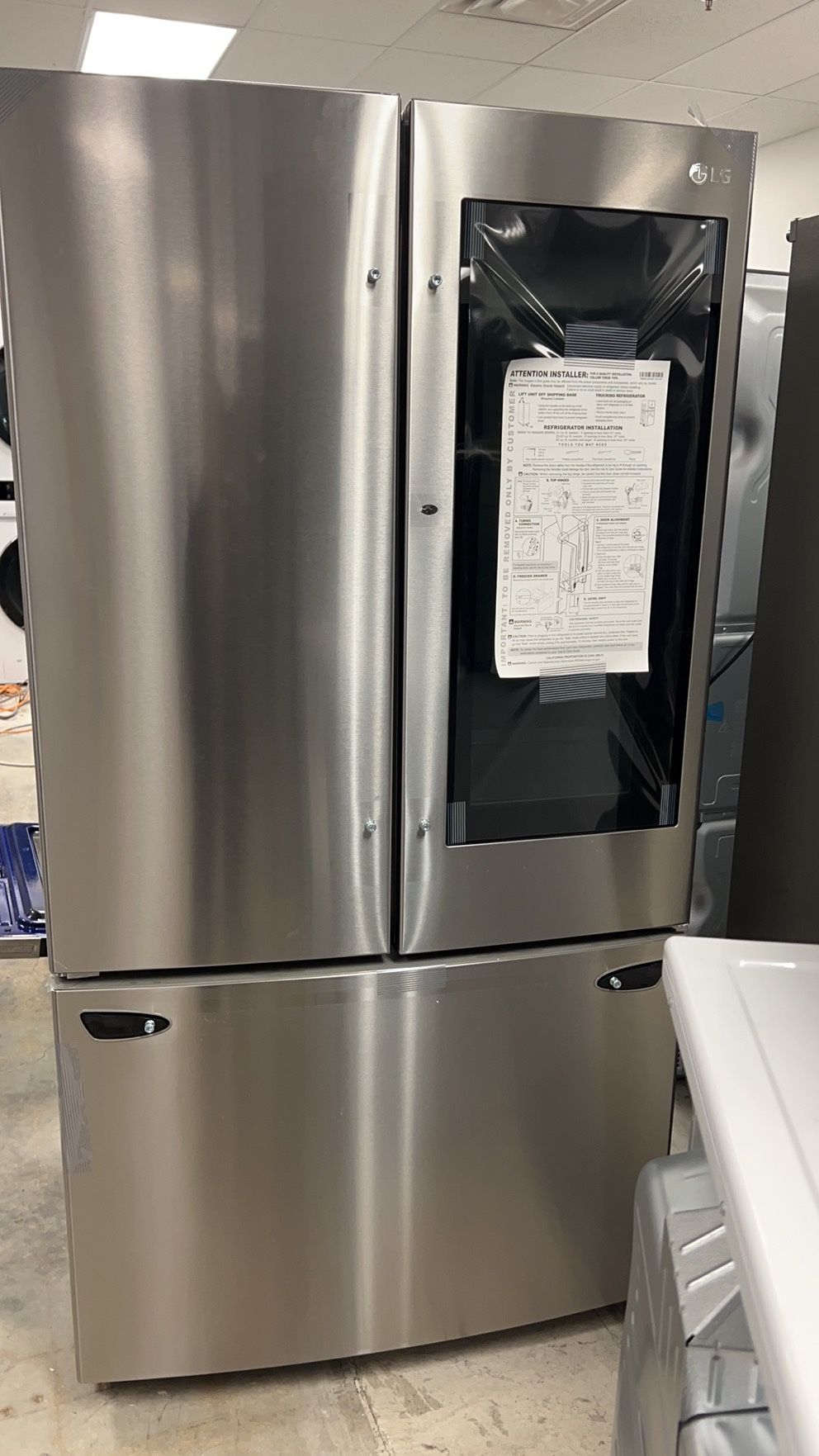 LG 36” French door with instaview door in door unused