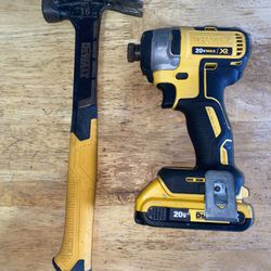 Dewalt DCF887 Impact Driver, Battery And Hammer Bundle. No charger included. 