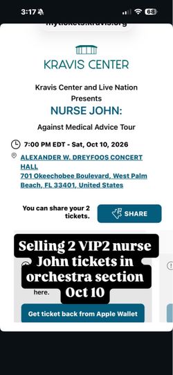 Nurse John Tickets