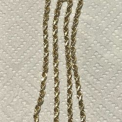 14k Solid Gold Rope Chain 