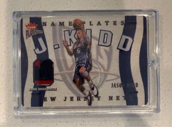Jason Kidd Fleer Platinum Nameplates Game-Worn Patch Card N-SN 19/300