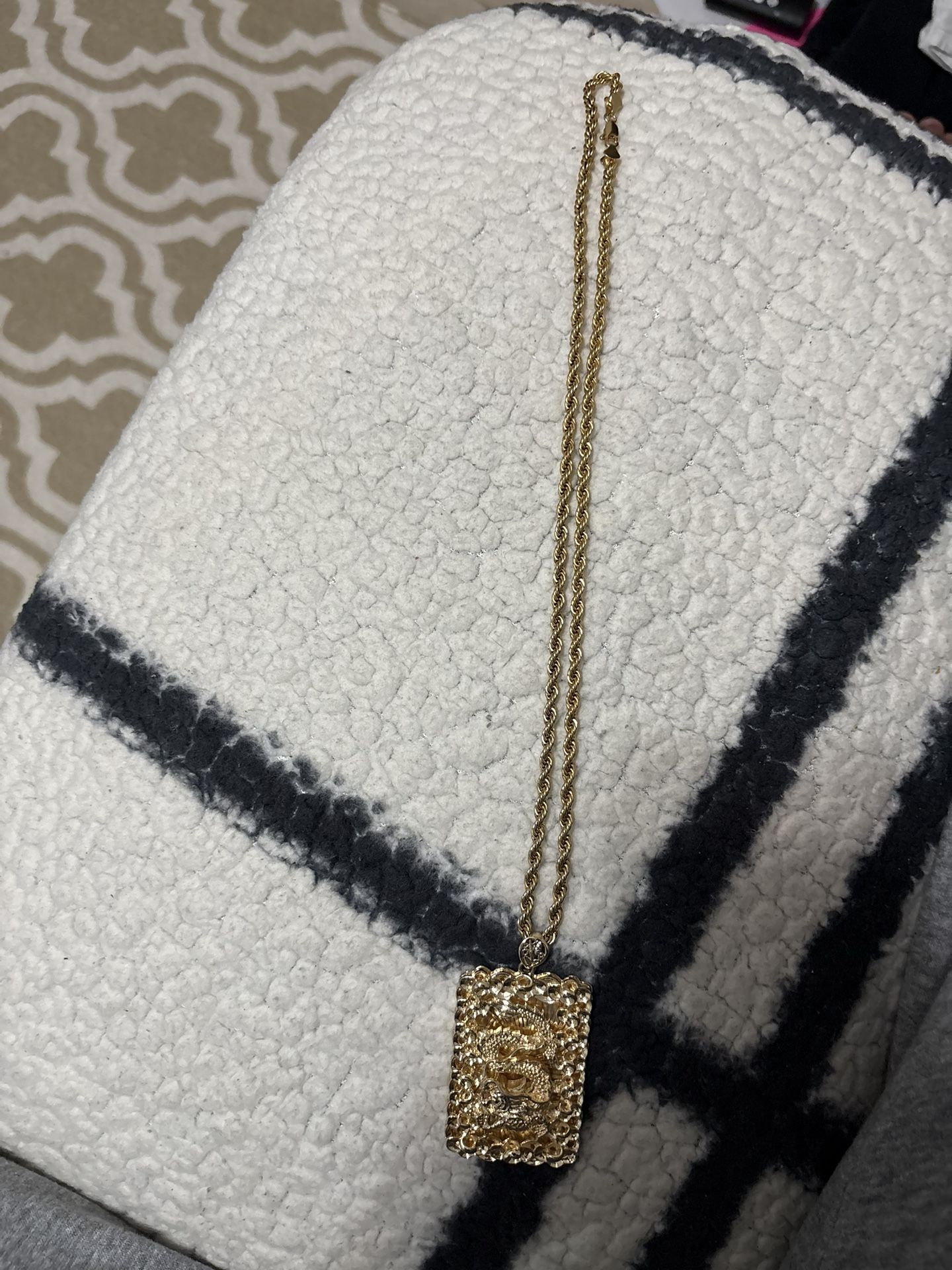 Gold Chain And Pendant, Nugget Earrings, Nugget Bracelet