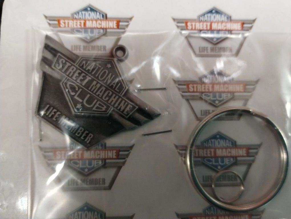 National Street Machine Club Life Member keychain, new, sealed