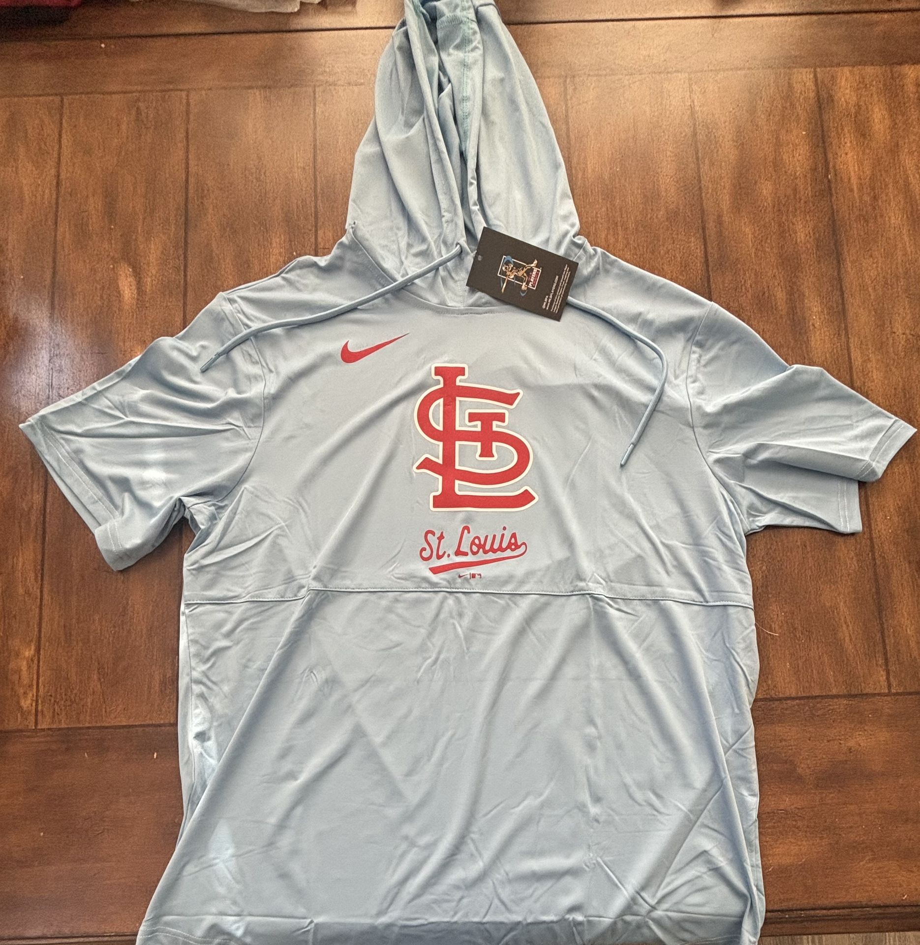 St. Louis Cardinals — Dri Fit Short Sleeved Hoodie — Size Large