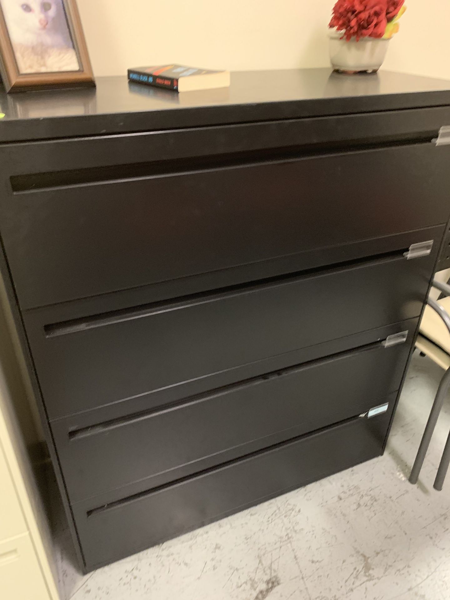 Black 4 drawer lateral