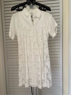 White Lace Poplin dress - modified (HD in Paris x Anthropologie)