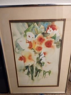 Framed watercolor Painting