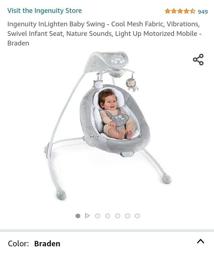 Ingenuity Braden Baby Swing Unisex