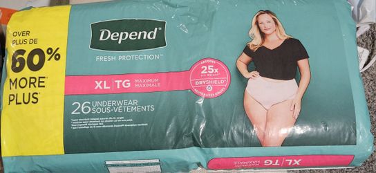 Depend for Women Incontinence Underwear MAXIMUM Absorbency X-large - Pack of 26