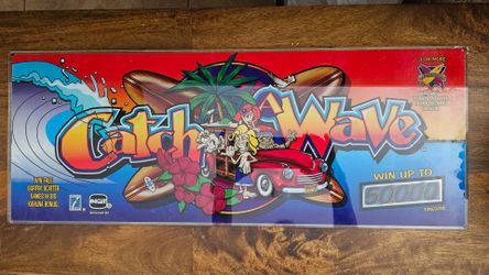 IGT Catch A Wave Slot Machine Glass Panel