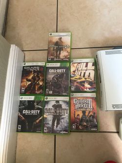 Xbox 360 7 games headset