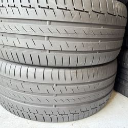 Two Tires 285/45/22 Continental Premium Contact 6 With 70-75% Left•BUY NOW PAY LATER GOOD DEAL•