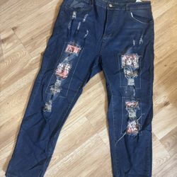 Jeans Ripped Patchwork 2xl