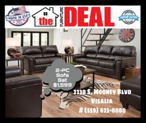 Genuine Leather Sofa Set/American Made