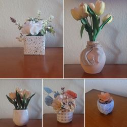 Decorative Artificial Flower Plants (Bundle)