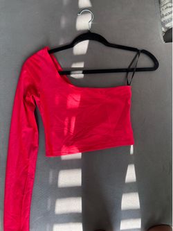Forever 21 Red One-Shoulder Crop Top