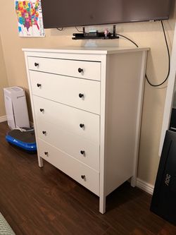 IKEA KOPPANG 5-Drawer Dresser (White) - Clean & Fully Functional