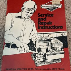 Original Briggs & Stratton Service And Repair Instructions Paperback