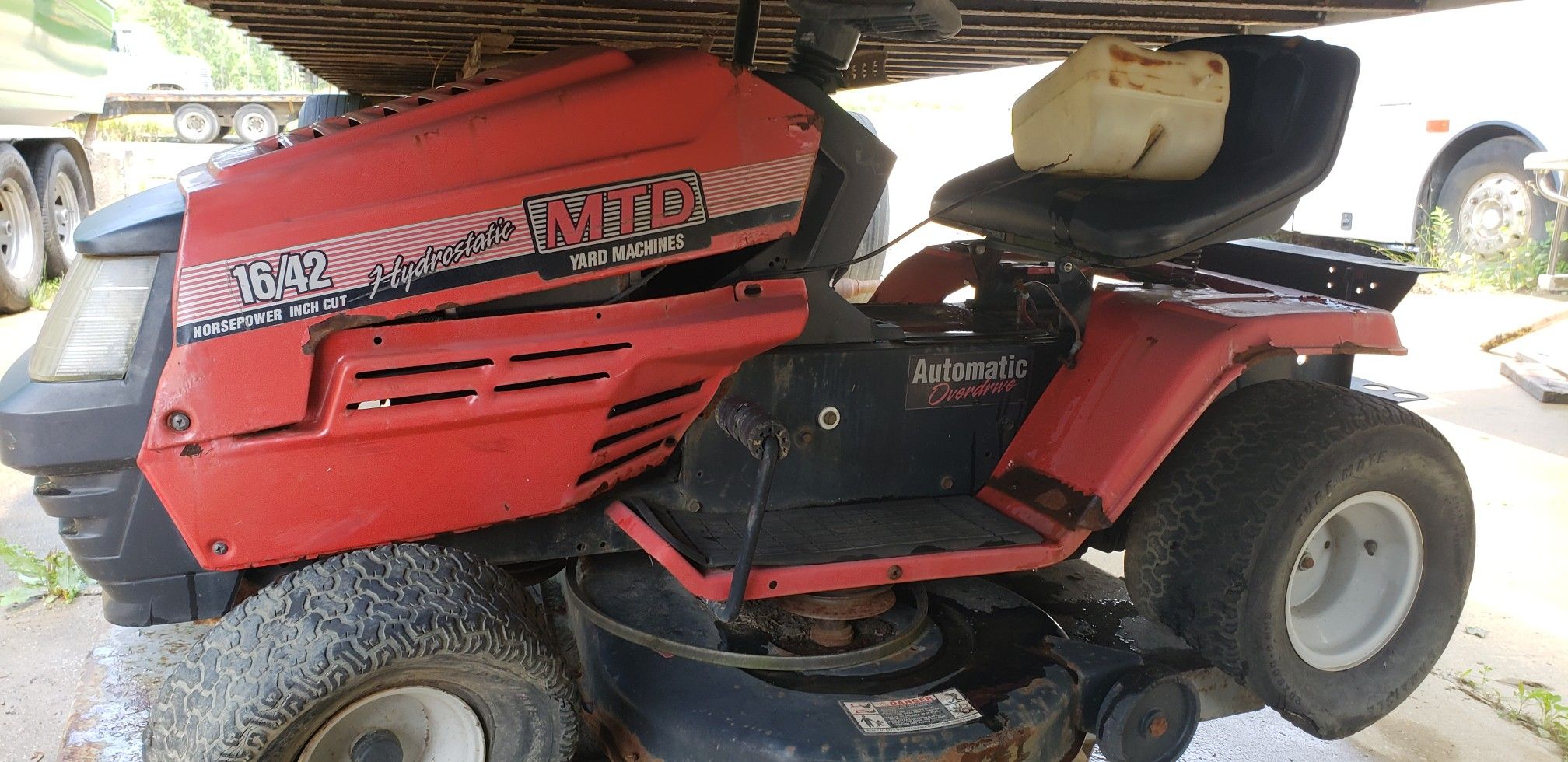 Mtd tractor lawn mower rider