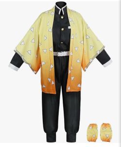 Demon Slayer Zenitsu Agatsuma Cosplay Costume Set