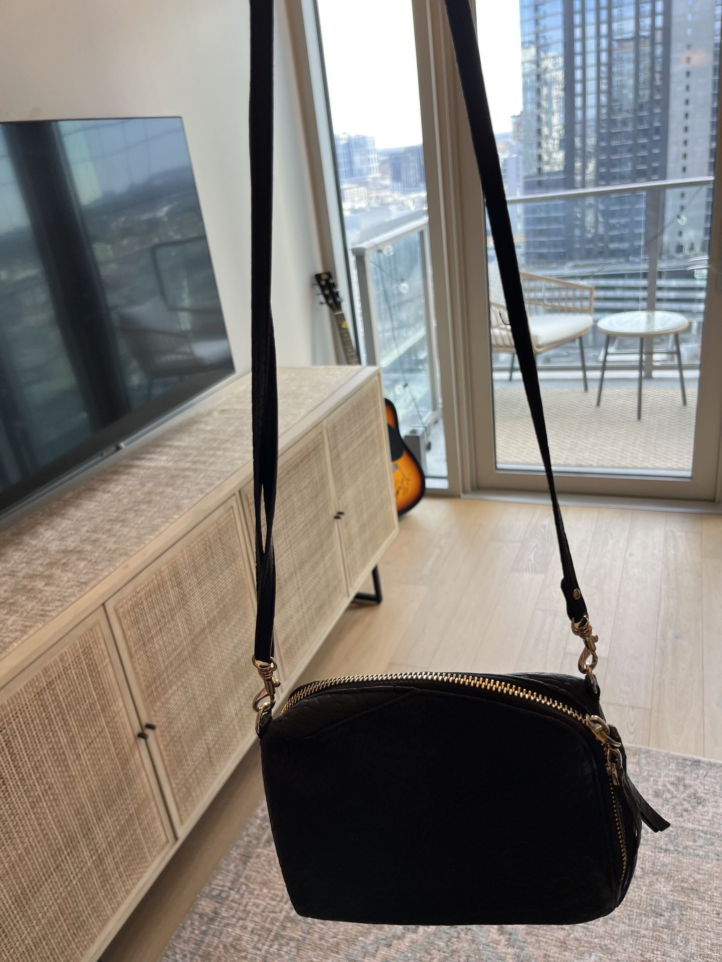 Black VASH Mini Crossbody Bag