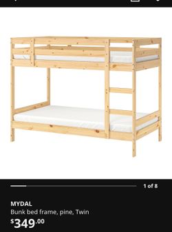 Wooden bunk bed