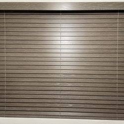 Custom Wood Blind with mounts