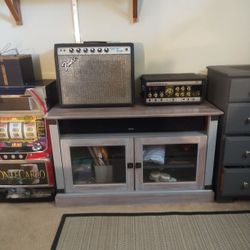 Clear Glass Display Cabinet  And Or TV Stand
