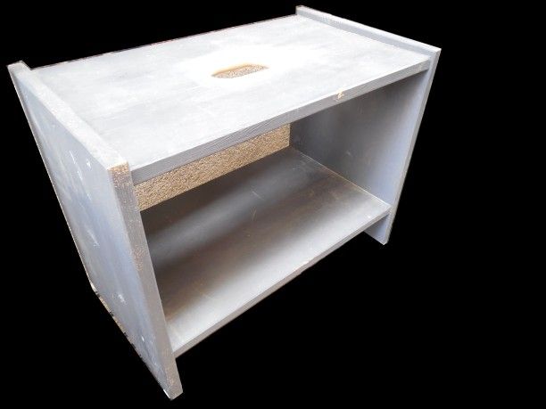 Wood Step Stool w/ Cut Out Handle & Shelf 21-1/2" x 12" x 16"