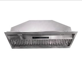 42 Inch Range Hood Insert, 900 CFM, 4-Speed Gesture Touch Remote
Stainless Steel Built-In Kitchen Vent Hood, Convertible Ducted or Ductless, Model B02