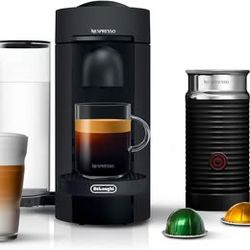Nespresso Vertuo Plus Deluxe Coffee & Espresso Machine with Milk Frother – Matte Black
