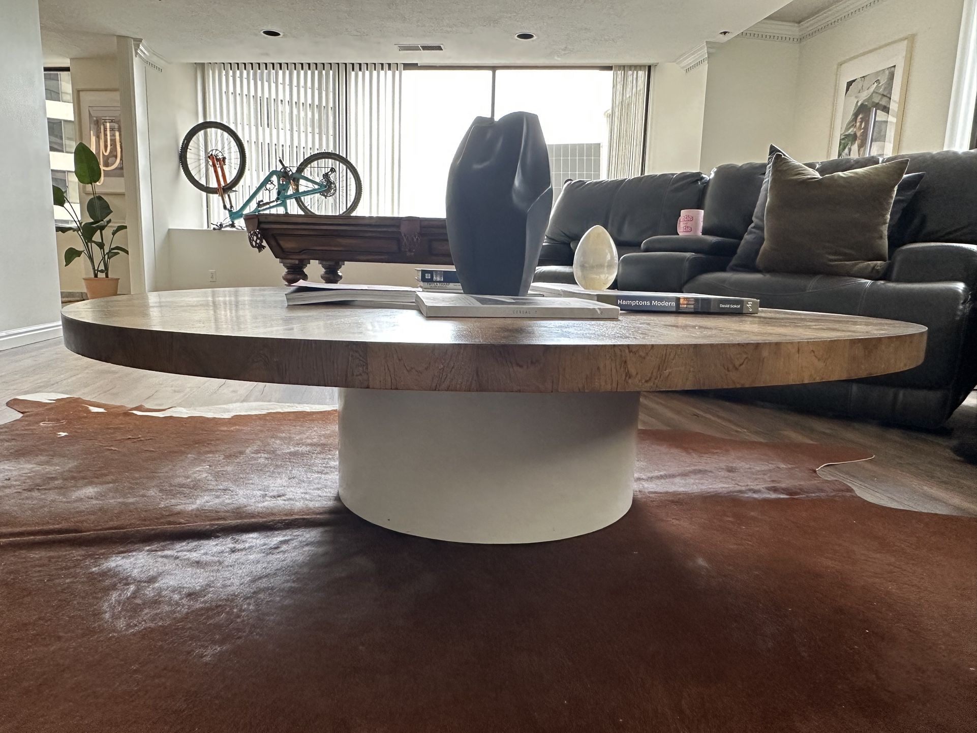 FOR SALE: Rotating Round Coffee Table - 58" Diameter