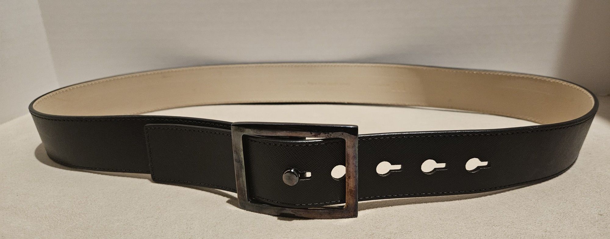 Medium Black Womens Designer Buckle Belt