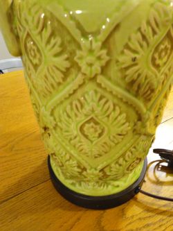 Green shabby chic lamp