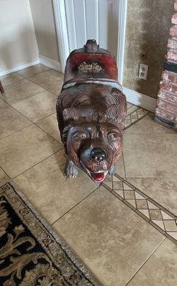 19th century black forest carved wooden bear