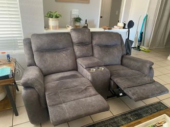 Gray reclining Love seats